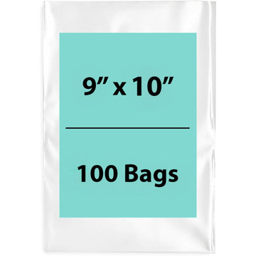 LDPE 2Mil Clear Poly Bags 9X10 inches 100 Bags